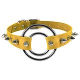 Spike Choker Punk Faux Leather Collar Rivets Studded Chocker Goth Style Necklace