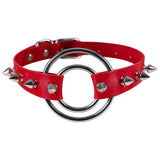Spike Choker Punk Faux Leather Collar Rivets Studded Chocker Goth Style Necklace