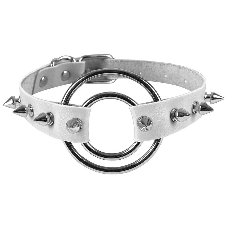 Spike Choker Punk Faux Leather Collar Rivets Studded Chocker Goth Style Necklace