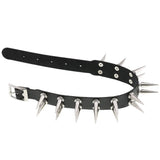 Spiked Choker Collar Leather Goth Necklace Punk Chocker Gothic Accessories