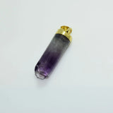 Purple Quartz Crystal Stone Coulomb Pendant