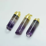 Purple Quartz Crystal Stone Coulomb Pendant