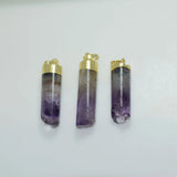 Purple Quartz Crystal Stone Coulomb Pendant
