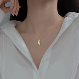 Rhinestone Pendant Snake Bone Chain Necklace