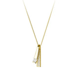 Rhinestone Pendant Snake Bone Chain Necklace