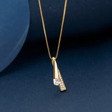 Rhinestone Pendant Snake Bone Chain Necklace