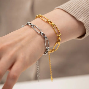 Hollow Weave Stainless Steel Bracelet High Jewelry Women Gift
