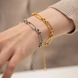 Hollow Weave Stainless Steel Bracelet High Jewelry Women Gift