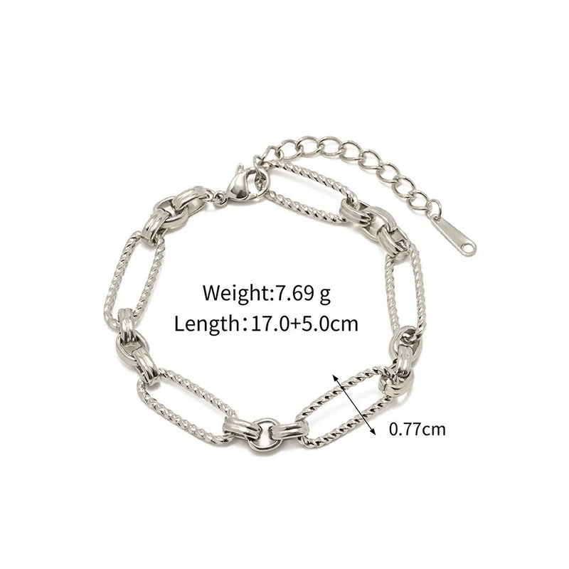 Hollow Weave Stainless Steel Bracelet High Jewelry Women Gift