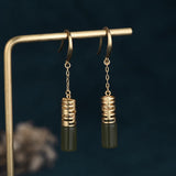 Retro Hotan Jade Earrings for Women Party Jewelry