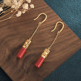Retro Hotan Jade Earrings for Women Party Jewelry