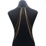Long Tassel Body Chain Sexy Beach Silver Disco Party Accessories Bra Cross Body
