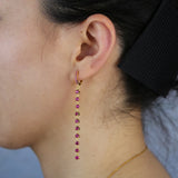 Long Tassel Earrings 925 Silver Wedding Gift 2 Colors Women GDTC