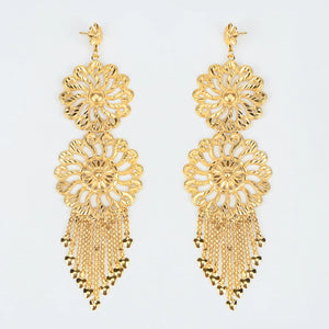 Long Tassel Earrings Exaggerated Hoop Earring Party Jewelry