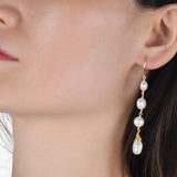 Long Tassel Pearl Drop Earrings for Women Gift