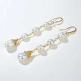 Long Tassel Pearl Drop Earrings for Women Gift