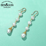 Long Tassel Pearl Drop Earrings for Women Gift