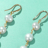 Long Tassel Pearl Drop Earrings for Women Gift