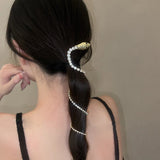 Tassel Rhinestone Snake Hair Band Crystal Headdress Bride Wedding Accessory