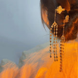 Long Tassel Ethnic Hairpin Vintage Metal Hair Sticks