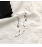 Long Tassel Threader Stud Earrings Silver Letters 5201314 Ear Stud Girl Jewelry