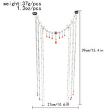 Long Tassels Flower Hairbands Antique Fanfu Beads Dangle Pendants