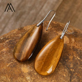 Teardrop Gemstone Earrings Silver Hook Jewelry for Women