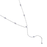 Crystal CZ Y Necklace Wedding Party Christmas Statement Chocker