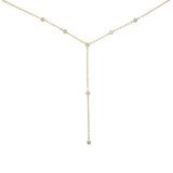 Crystal CZ Y Necklace Wedding Party Christmas Statement Chocker