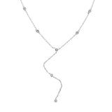 Crystal CZ Y Necklace Wedding Party Christmas Statement Chocker