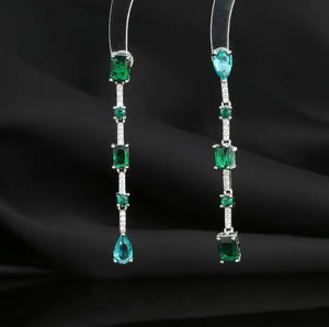 Asymmetric Geometric Earrings S925 Silver Needle Banquet Party Jewelry