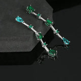 Asymmetric Geometric Earrings S925 Silver Needle Banquet Party Jewelry