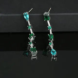 Asymmetric Geometric Earrings S925 Silver Needle Banquet Party Jewelry