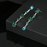 Asymmetric Geometric Earrings S925 Silver Needle Banquet Party Jewelry