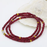 Red Jades Stone Chalcedony Bracelet Multilayer Magnetic Clasps Jewelry