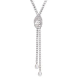 Crystal Pendant Necklace Sweater Chain Korean Jewelry