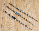 Long Grain Titanium Steel Bracelet