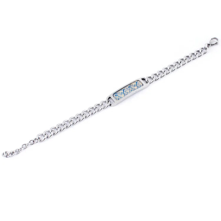 Long Grain Titanium Steel Bracelet