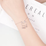 925 Sterling Silver Lock Bracelet for Women
