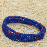 Lapis Lazuli Multi-Layer Bracelet with Magnetic Clasps
