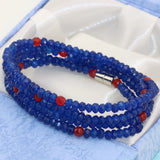 Lapis Lazuli Multi-Layer Bracelet with Magnetic Clasps