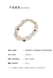 Long Pearl Flower Necklace Hollow Chain for Women