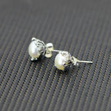 Mother of Pearl Shell Beads 925 Sterling Silver Earrings