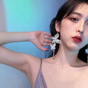 Long Tassel Earrings for Women, Fairy Retro Butterfly Earrings