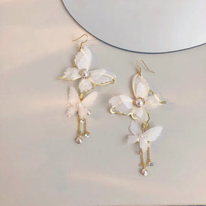 Long Tassel Earrings for Women, Fairy Retro Butterfly Earrings