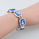 Crystal Women Bracelet Silver Chain Bracelet