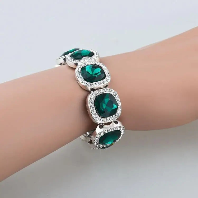 Crystal Women Bracelet Silver Chain Bracelet