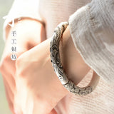 Xiangyun Bracelet 999 Silver Bangle Men's Tyrant Silver Bracelet