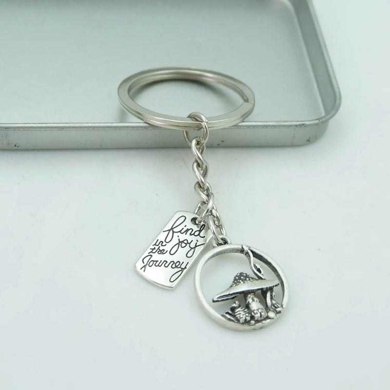 Joyful Mushroom Key Chain - Cute and Colorful Design