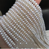 Freshwater Pearl Roundelle Loose Beads Pink/Purple 7-9MM 14inch
